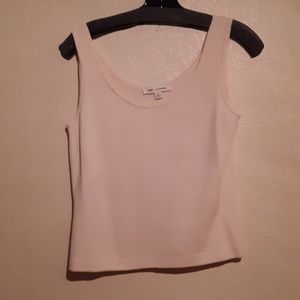 Women cream knit tank top